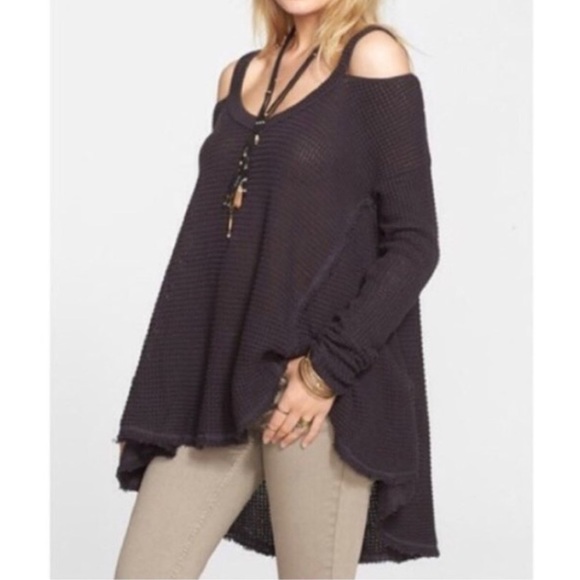 Free People Moonshine Cold Shoulder Sweater - Picture 3 of 4